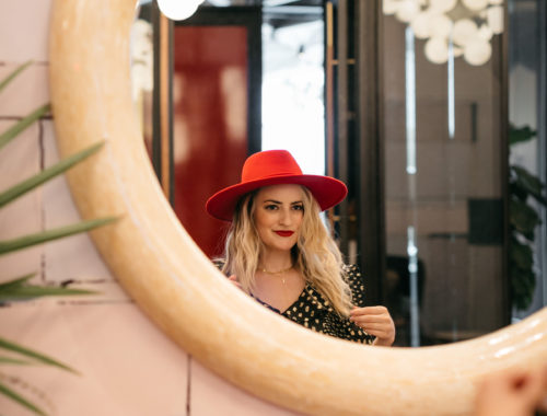 red eugenia kim hat
