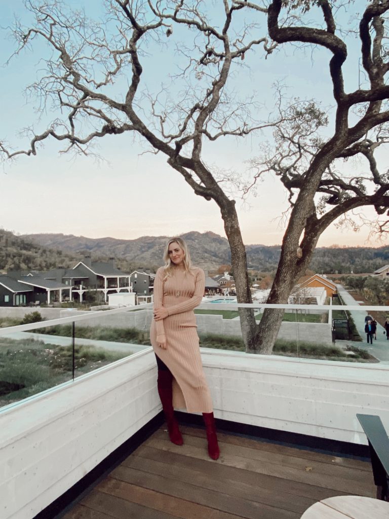 sweater dresses and boots for fall