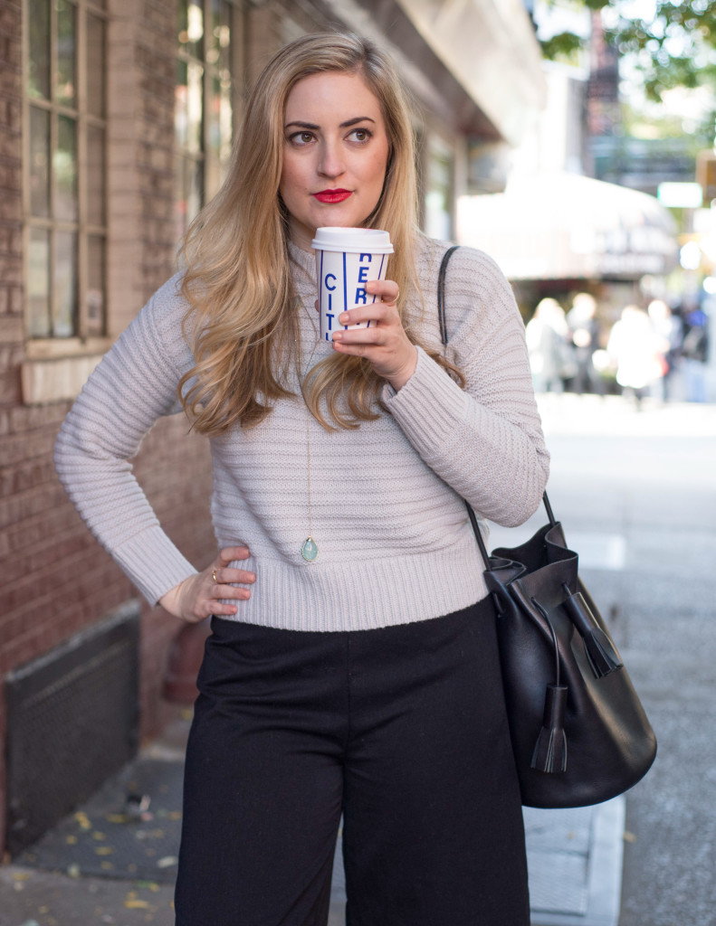 cozy sweaters and forever 21 culottes