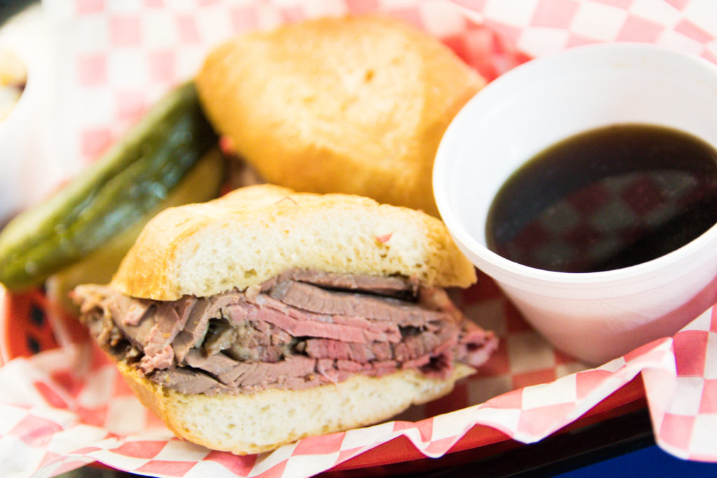 beef a jus sandwich from the farmer's market in LA