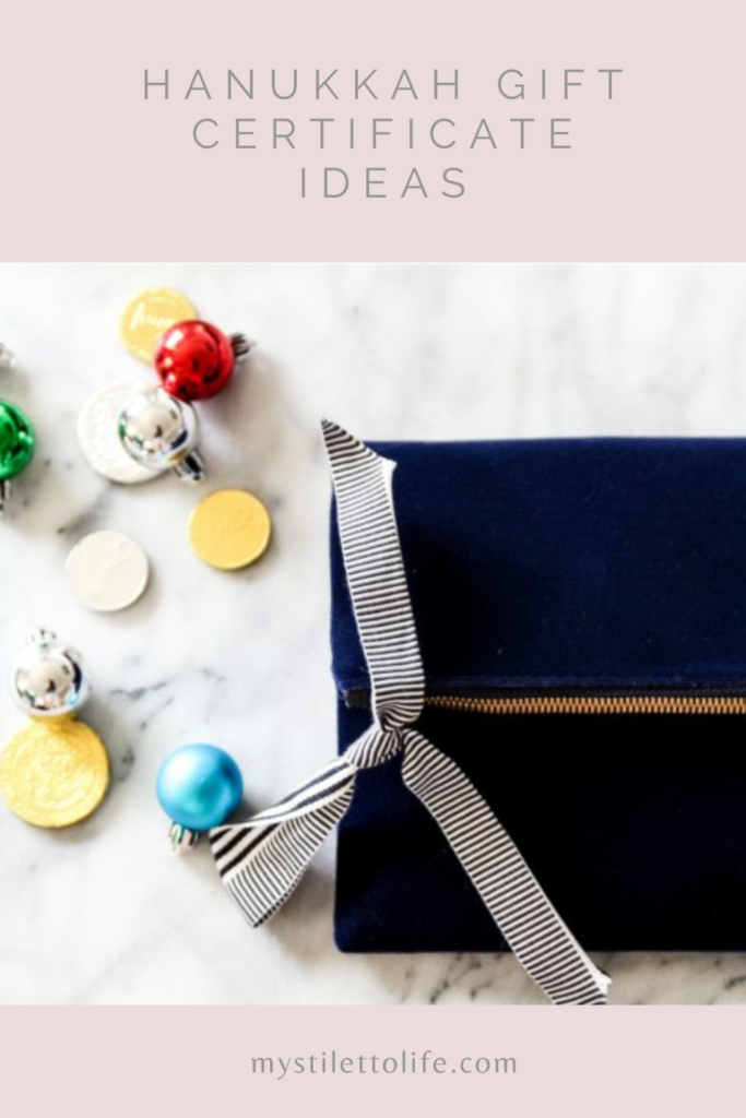 Hanukkah Gift Certificate Ideas
