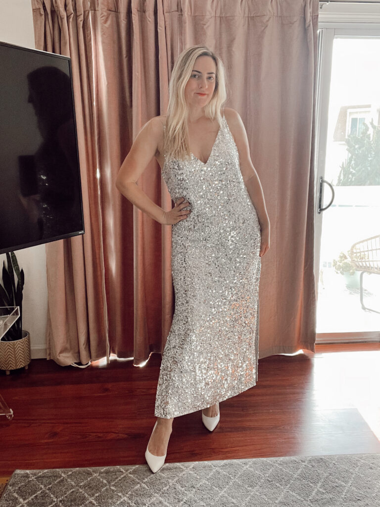 sequins asos maxi dress